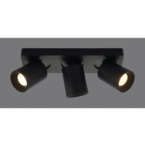 Artdelight spot Megano - 3 lichts - 30  x 11.5   cm - zwart