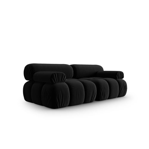 Cosmopolitan Design - Modulaire bank Cortina 2-zits, flueel zwart - 94x188x70cm