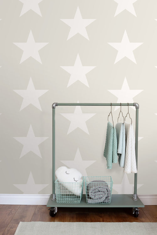 ESTAhome behang sterren beige - 53 cm x 10.05 m - 136465