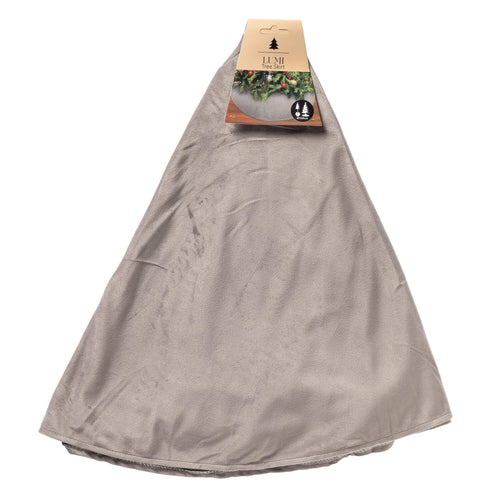 LUMI - kerstboomrok  - Ø120 cm - velvet - Driftwood - taupe - vtwonen shop