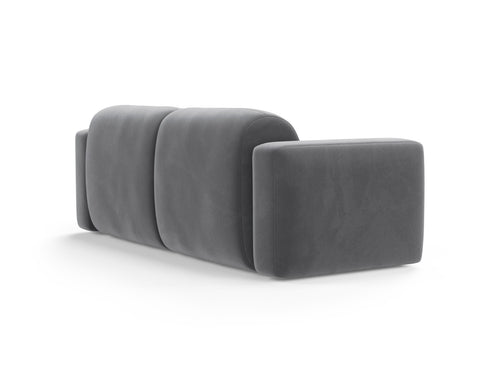 Cosmopolitan Design Modulaire bank Strino 3-zits, flueel grijs - 98x220x78cm