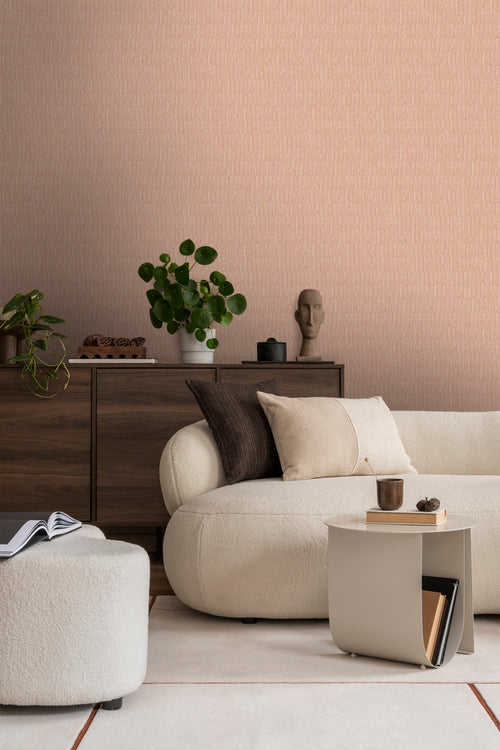 Sanders & Sanders behang effen perzik roze - 53 cm x 10 m - 640377