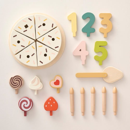 Petite Amélie Verjaardagstaart van hout - 23-delig - Cake - vtwonen shop