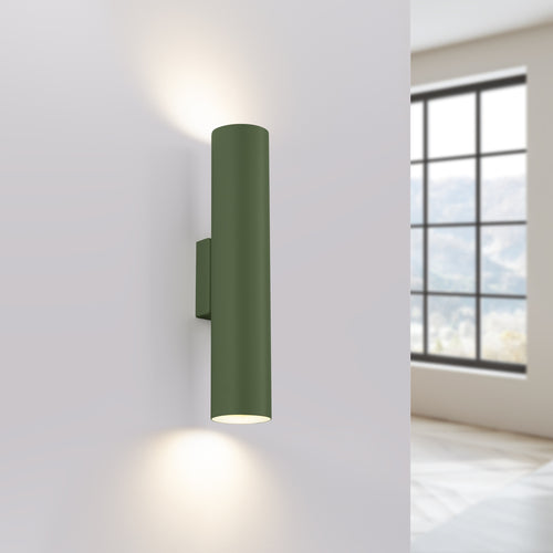 Sollux Lighting Wandlamp LAGOS 2 olijfgroen - 6x8x30cm
