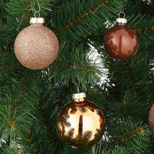 Mica Decorations Christmas Baubles Set - Kerstballen voor Kerstversiering - Glazen Ornamenten met Glans en Glitter Effect - Kerstballenset van 26