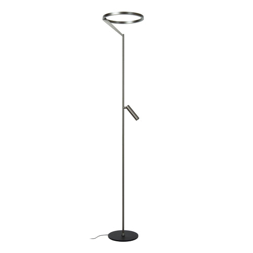 Lucide vloerlamp APPLAUSE - Geïntegreerde LED - Grijs ijzer