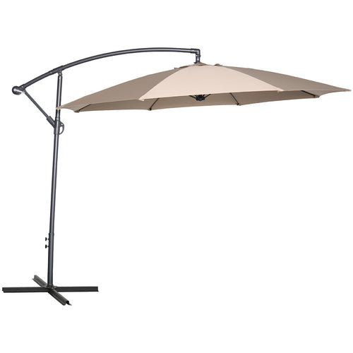 Garden Impressions zweefparasol Athene taupe kleurig met voet - Ø300 cm