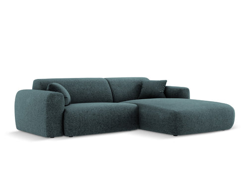 Cosmopolitan Design rechter hoekbank Nolio 4-zits, chenille, olie - 170x235x72cm