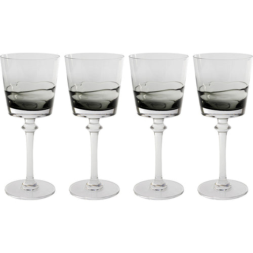 Kare Design Wijinglazen Mimi grijs (4/set)