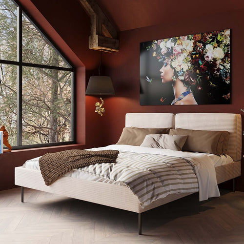 Kare Design Bed East Side Cord - creme - 160x200cm - vtwonen shop