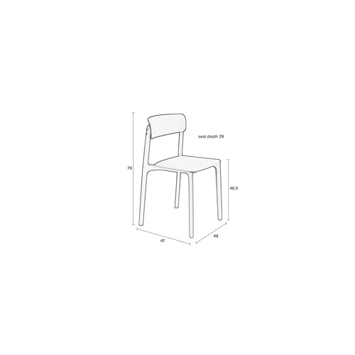 Housecraft Living Clive Tuinstoel/ Eetkamerstoelen Lichtbruin - Set van 4