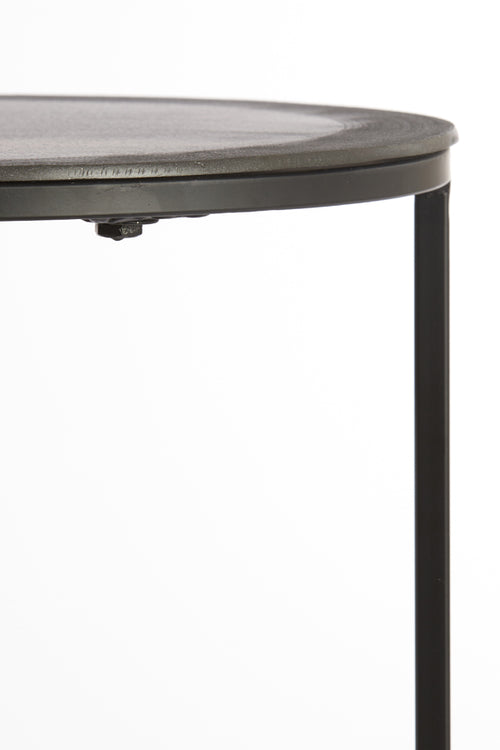 Light & Living bijzettafel TALCA - Ø49x50.5cm - zwart - Set van 2