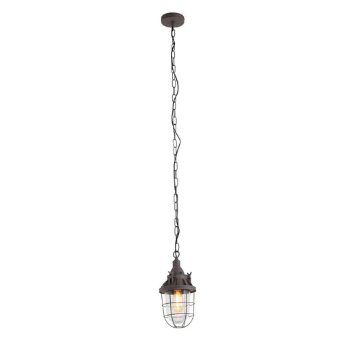 Mexlite hanglamp ebbe - 1 lichts - 17x 156 cm - bruin