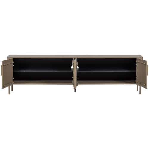 WOOOD tv meubel Gunnar - Grenenhout -  Mud/Bruin - 56x200x44