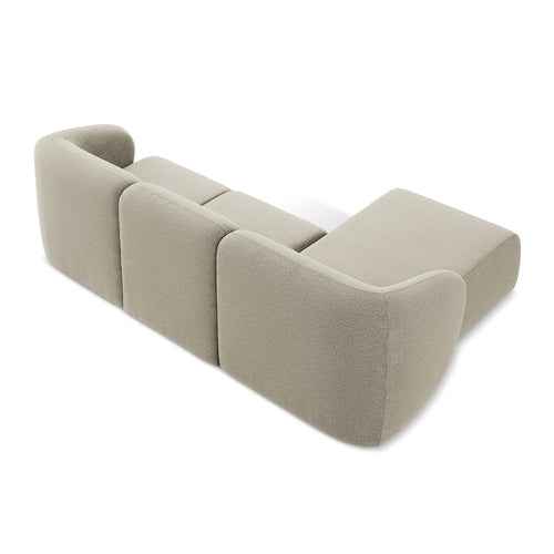 LaMiaSofa hoekbank links Cervo - bouclé - taupe - 248x166x99