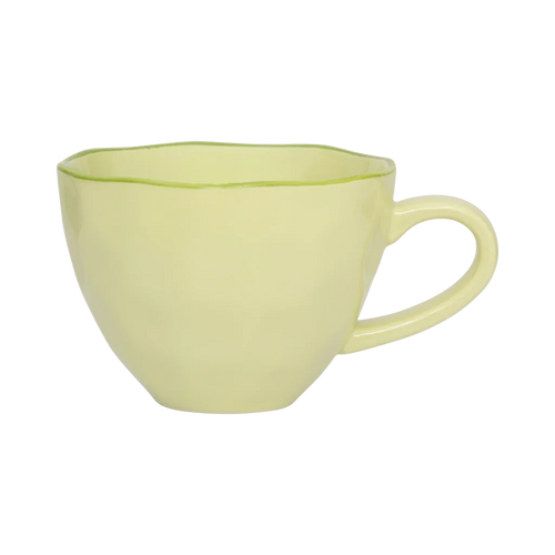 Urban Nature Culture Good Morning kopje Cappuccino/Tea sculpted - Pale Green - 11x8cm