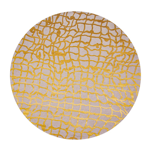 Louis De Poortere vloerkleed Yellow Scarab - geel - 140x140cm - vtwonen shop