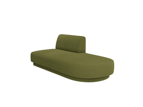 Micadoni - Module "Miley" 2 zitplaatsen, boucle donker olijfgroen - 90x158x70cm
