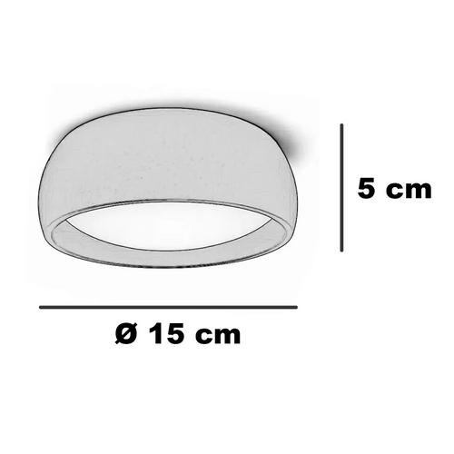 Artdelight plafondlamp Montana - 1 lichts - 15  x 5   cm - champagne