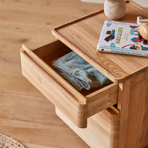 Tikamoon Nachtkastje voor kinderen van massief teakhout - Naturel - vtwonen shop