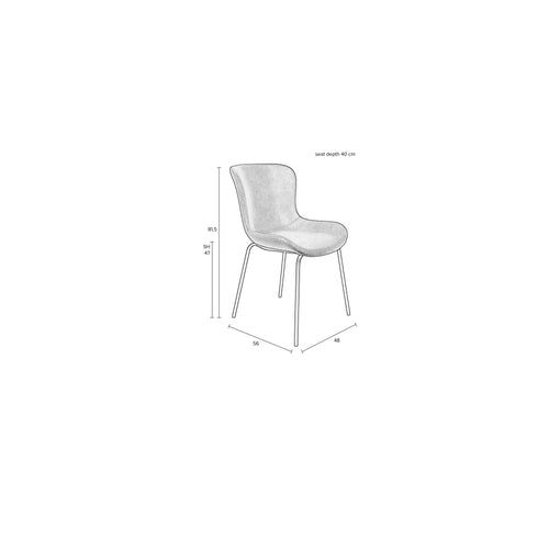 Housecraft Living Junzo Rib Eetkamerstoelen Oudroze - Set van 2 - vtwonen shop