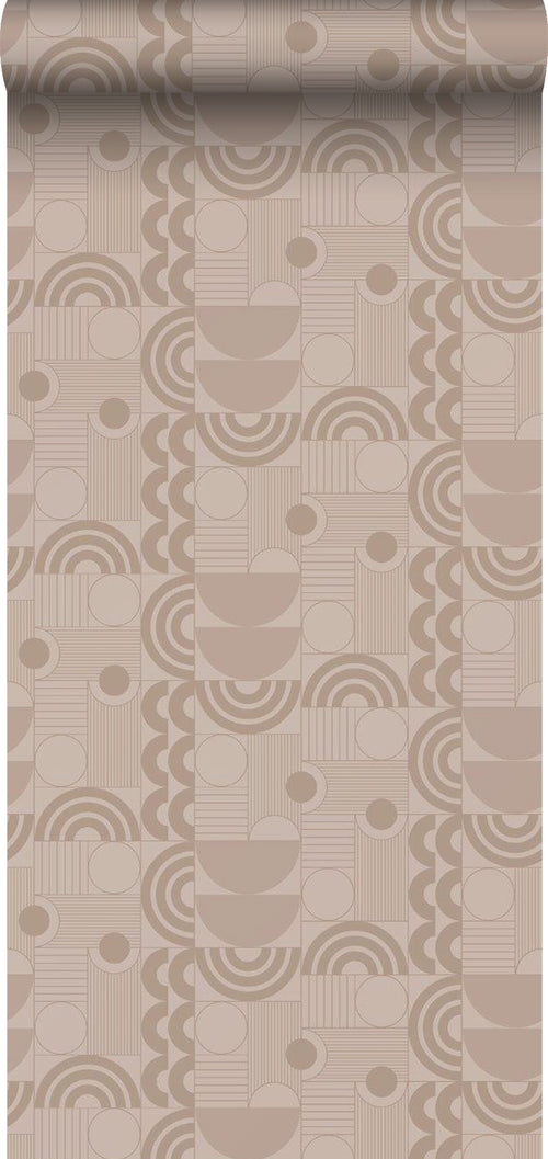 Borastapeter behang geometrische vormen roze - 53 cm x 10.05 m - 660877