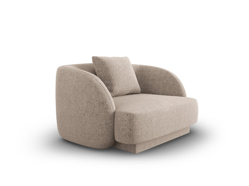Cosmopolitan Design Fauteuil Tulum chenille, beige - 90x103x70cm