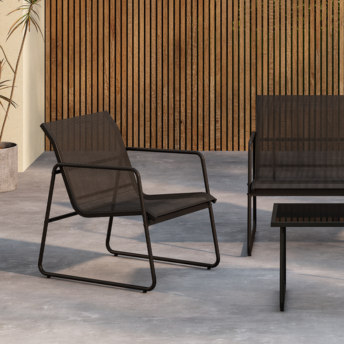 Nest outdoor Vidar Loungeset 4 Delig - Zwart