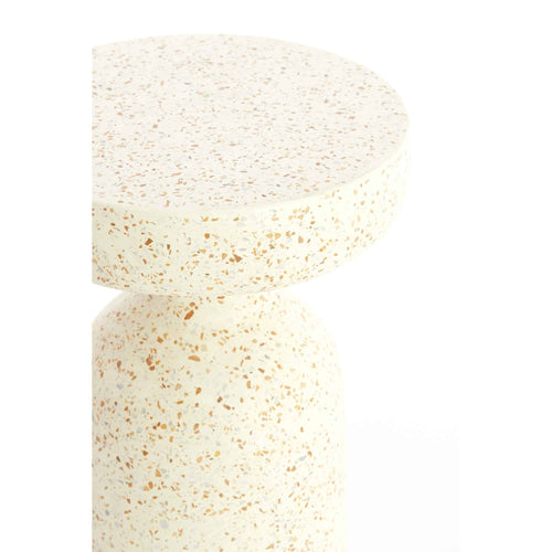 Light & Living bijzettafel Moravit - wit - Ø32cm