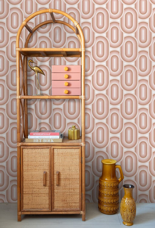 ESTAhome behang retro ornamenten zacht roze - 53 cm x 10.05 m - 130982