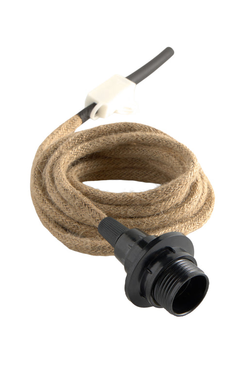 Calma House Jutekabel met E14-lampfitting en aansluitdoos Cable - Naturel - E14 225