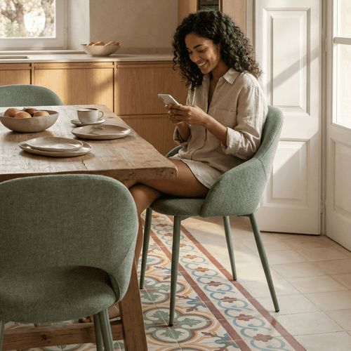 Calicosy - Stoelen Set van 2 - LILA - 54x57x84 cm