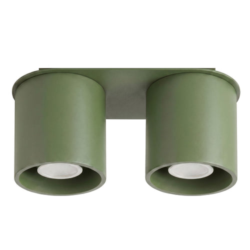 Sollux Lighting Plafondlamp ORBIS 2 olijfgroen - 26x10x12cm