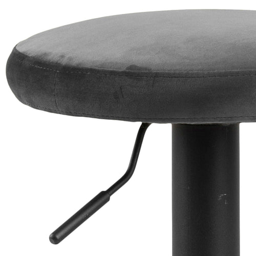 Lisomme Emma velvet barkruk donkergrijs - 80 cm