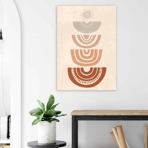 Artfulprints Poster met Lijst Boho – Rising rhythm   - 30x40 cm - Meerkleurig