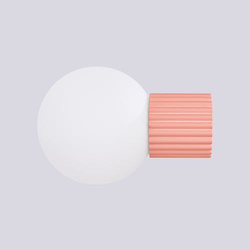 Sollux Lighting Wandlamp HALO perzik IP44 - 12x17x12cm