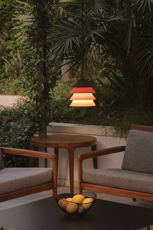 Faro Toba Toba hanglamp voor buiten, meerkleurig, E27 IP65