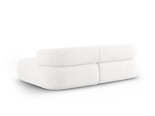 Micadoni rechter hoekbank Jenny 5-zits, boucle ivoor - 145x200x73cm