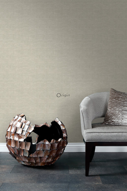 Origin Wallcoverings behang linnenstructuur beige - 0,53 x 10,05 m - 347632 - vtwonen shop