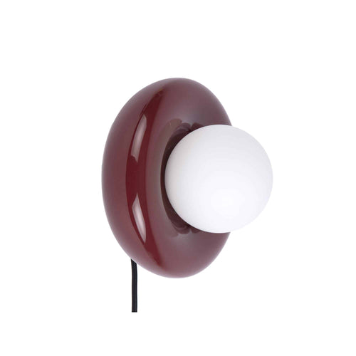 Leitmotiv wandlamp Catania Ring - rood - Ø19cm