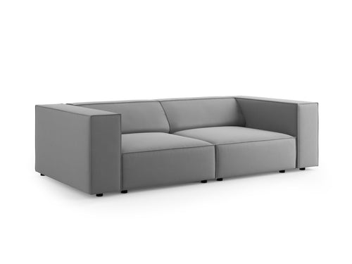 Cosmopolitan Design Bank Arendal 3-zits, flueel, lichtgrijs - 102x204x70cm