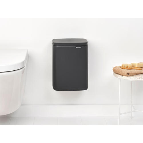Brabantia Bo Afvalemmer, 7 liter - Mineral Infinite Grey