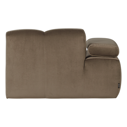WOOOD 1-zits bank arm links Mojo - Velvet - Taupe - 74x124x97