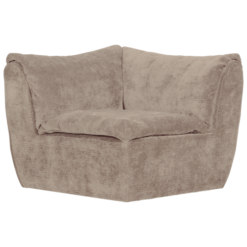 WOOOD hoekelement Baggy - 3D Chenille - Zand - 81x96x96 - vtwonen shop