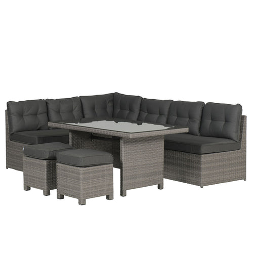 Garden Impressions Coral lounge/dining set 5-delig - organic grey