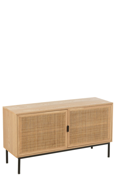 J-Line kast Vierkant - hout/metaal - naturel/zwart - large - vtwonen shop