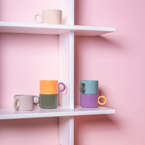 Ona - Beker 28cl oranje/paars Lou - vtwonen shop