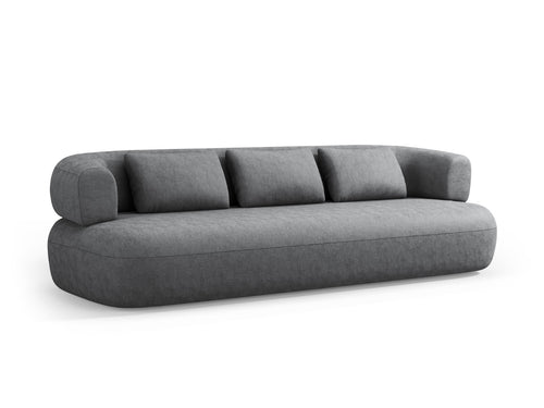 Micadoni Bank Jenny 4-zits, chenille, donkergrijs - 90x226x73cm