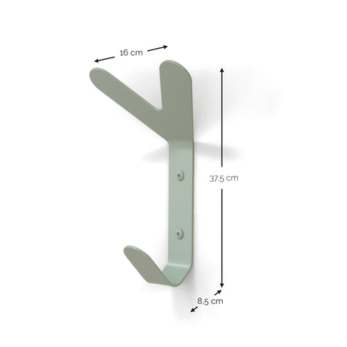 Spinder Design kapstok Frondo Haak - Dusty Green - 3 haken
