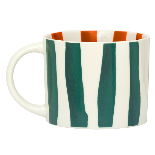 Urban Nature Culture LINDA. x UNC mok Tazza - with printed stripes inside & outside C -  Ø 14.5 * 10.5 * 8.5 CM